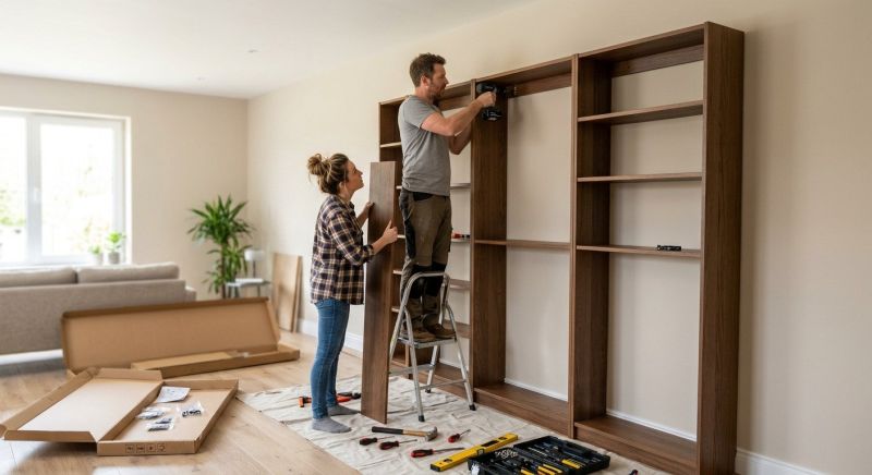 Custom Bookshelves Installation in Woodbridge, VA