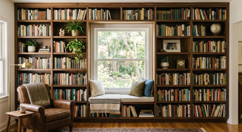Custom Bookshelves Installation in Woodbridge, VA