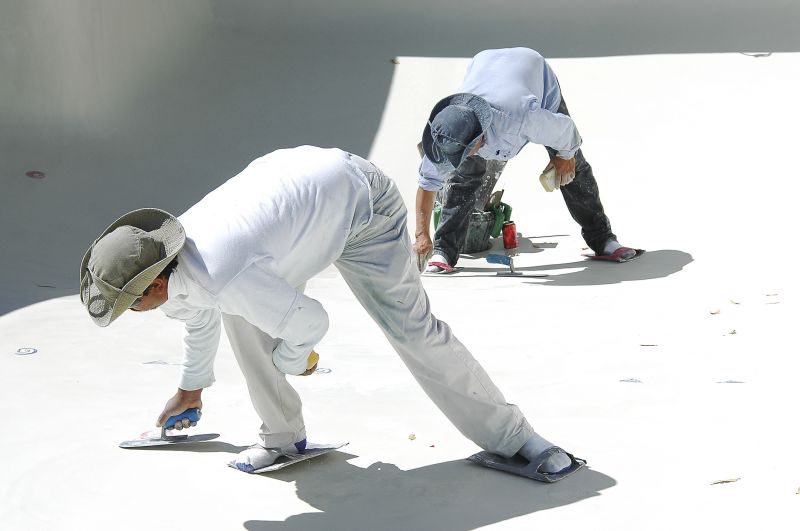 Technician performing a level check